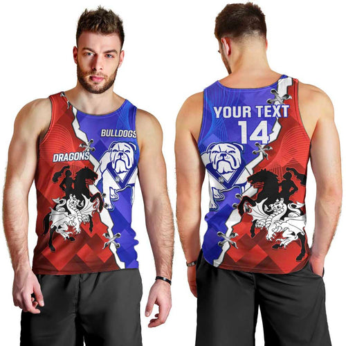 Custom Bulldogs And Dragons Rugby 2025 Men Tank Top Dynamic Style