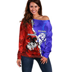 Custom Bulldogs And Dragons Rugby 2025 Off Shoulder Sweater Dynamic Style