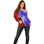 Custom Bulldogs And Dragons Rugby 2025 Off Shoulder Sweater Dynamic Style