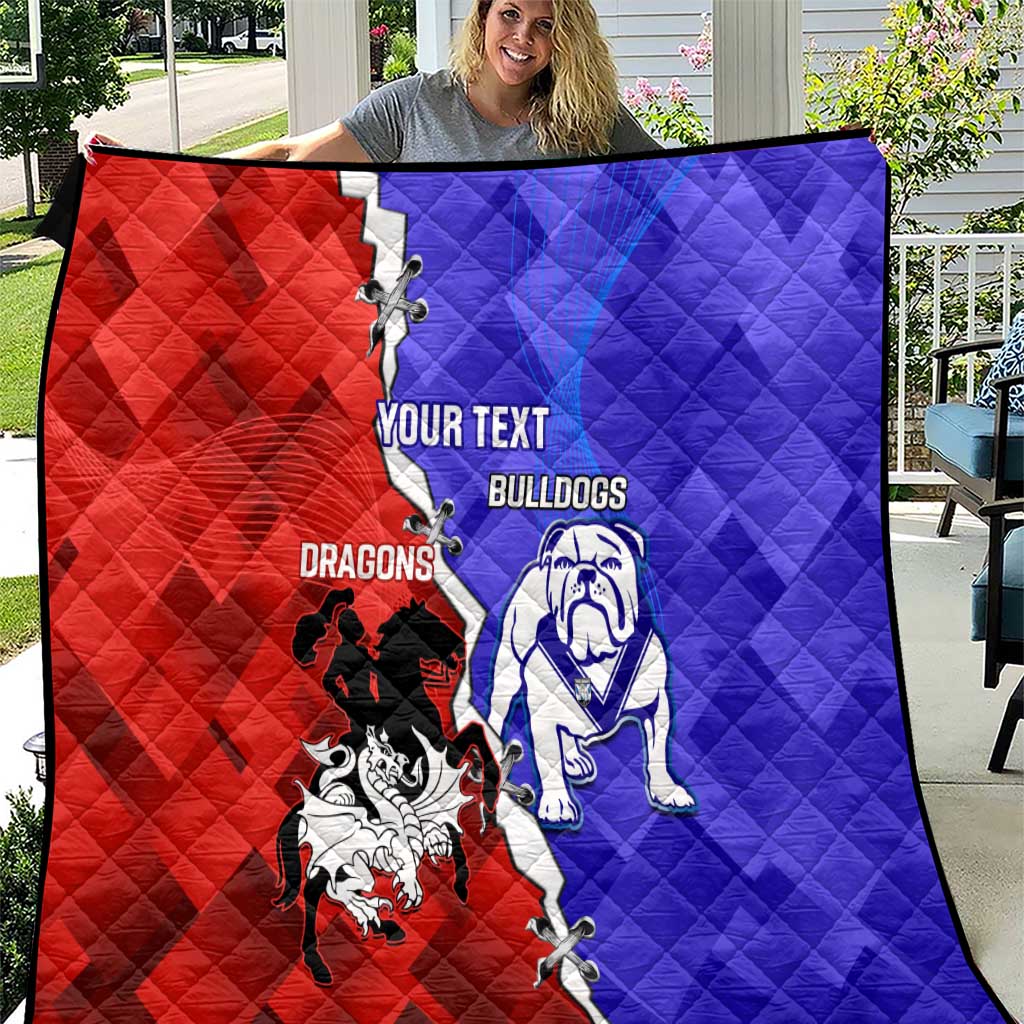 Custom Bulldogs And Dragons Rugby 2025 Quilt Dynamic Style
