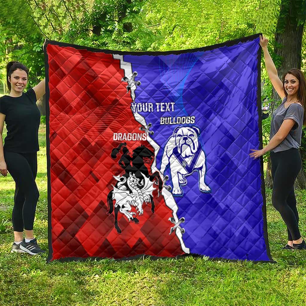 Custom Bulldogs And Dragons Rugby 2025 Quilt Dynamic Style