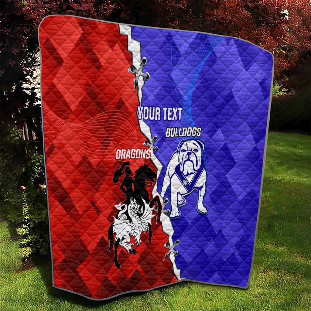 Custom Bulldogs And Dragons Rugby 2025 Quilt Dynamic Style