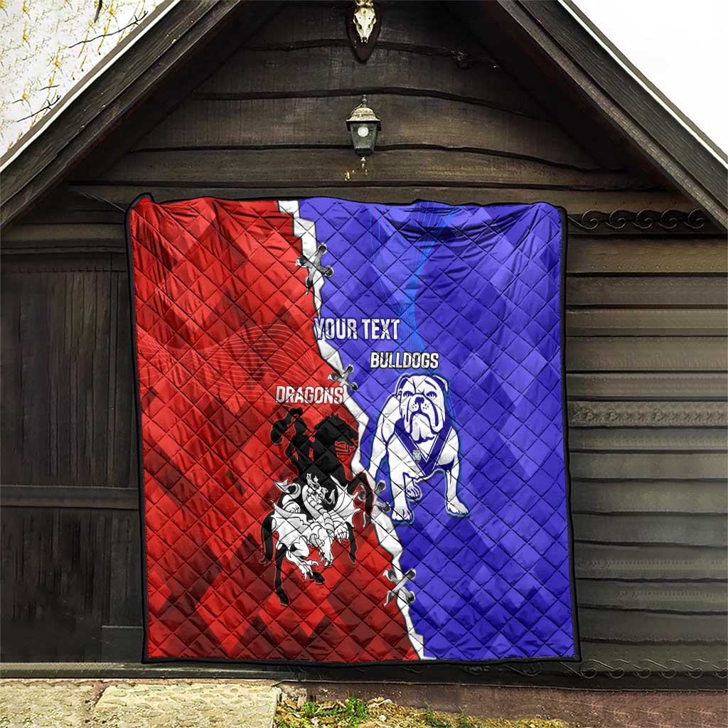 Custom Bulldogs And Dragons Rugby 2025 Quilt Dynamic Style