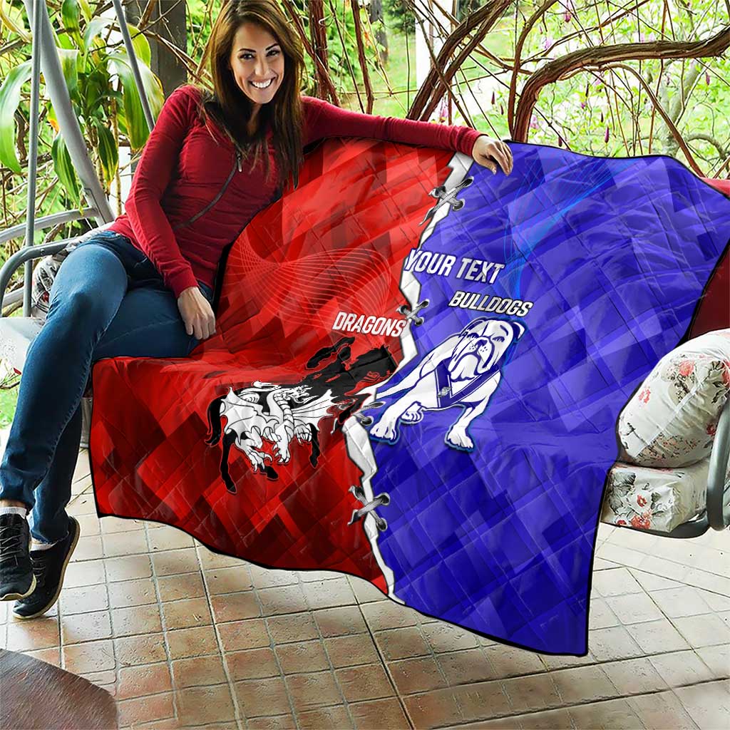 Custom Bulldogs And Dragons Rugby 2025 Quilt Dynamic Style