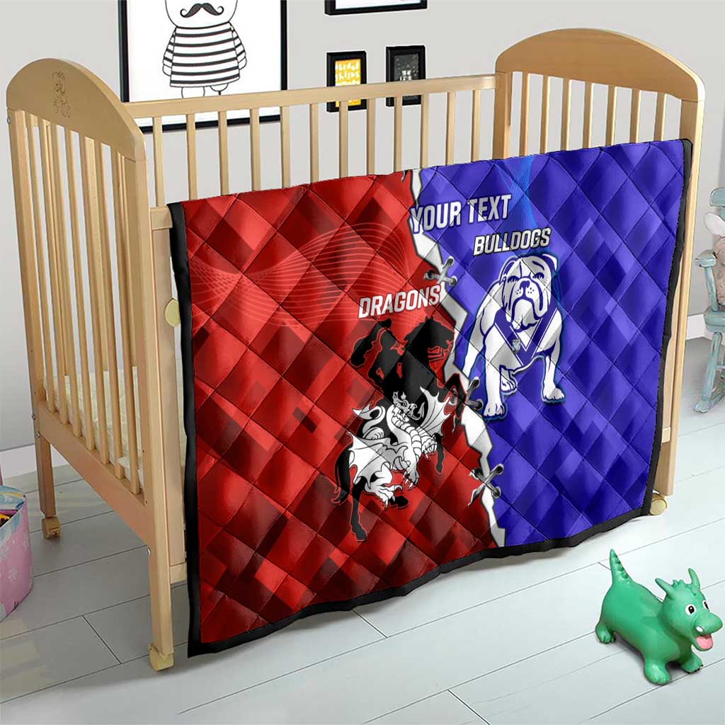 Custom Bulldogs And Dragons Rugby 2025 Quilt Dynamic Style