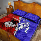 Custom Bulldogs And Dragons Rugby 2025 Quilt Bed Set Dynamic Style