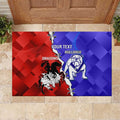 Custom Bulldogs And Dragons Rugby 2025 Rubber Doormat Dynamic Style