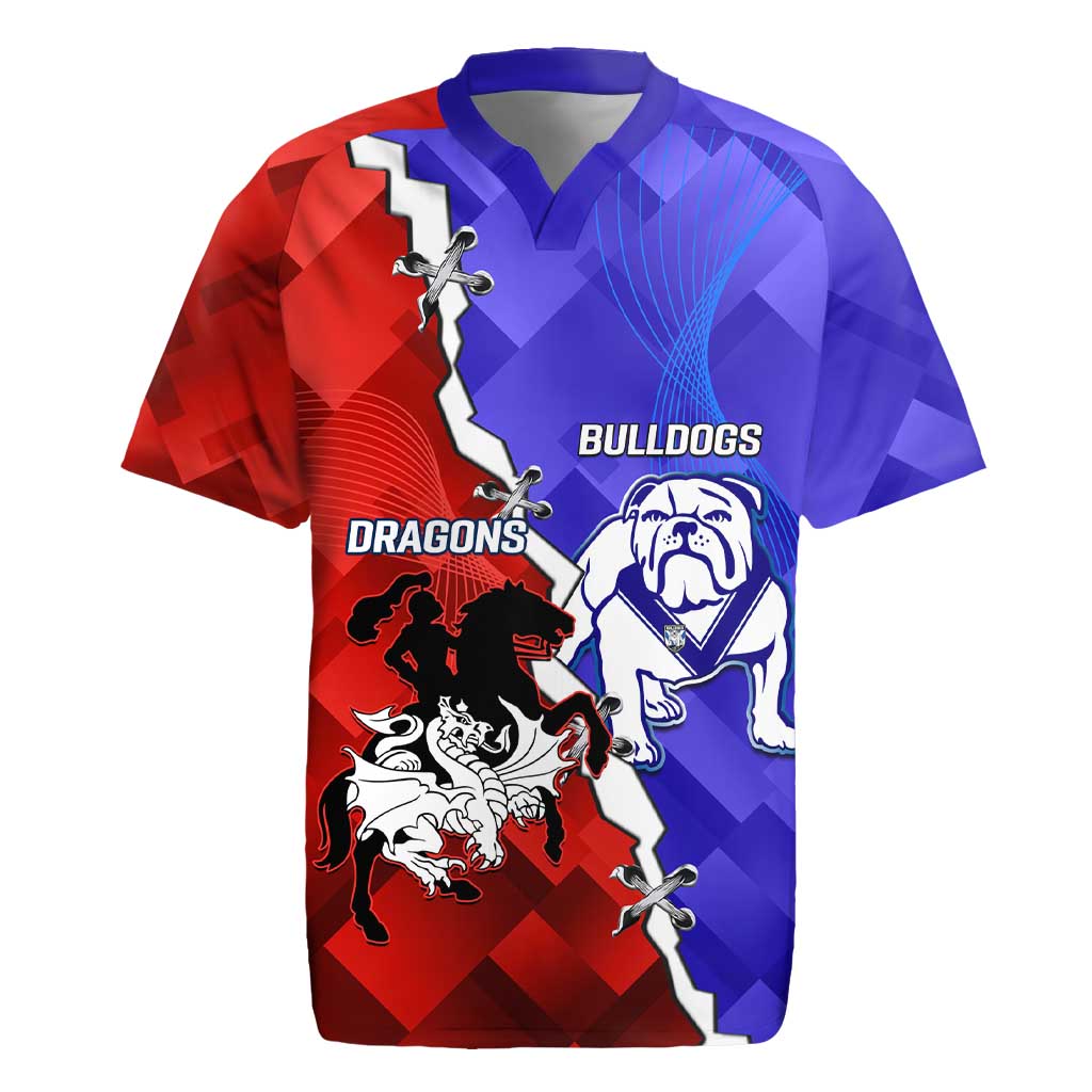Custom Bulldogs And Dragons Rugby 2025 Rugby Jersey Dynamic Style