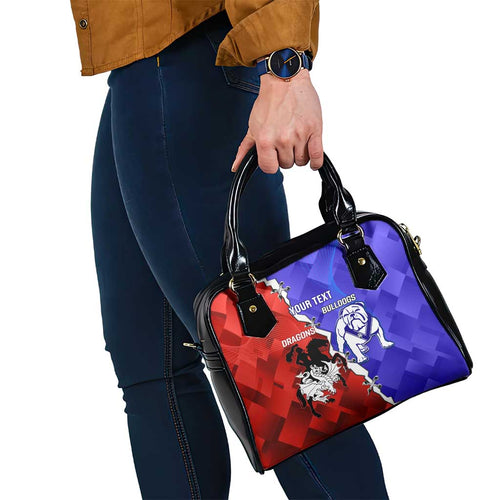 Custom Bulldogs And Dragons Rugby 2025 Shoulder Handbag Dynamic Style