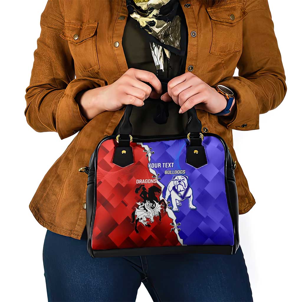 Custom Bulldogs And Dragons Rugby 2025 Shoulder Handbag Dynamic Style