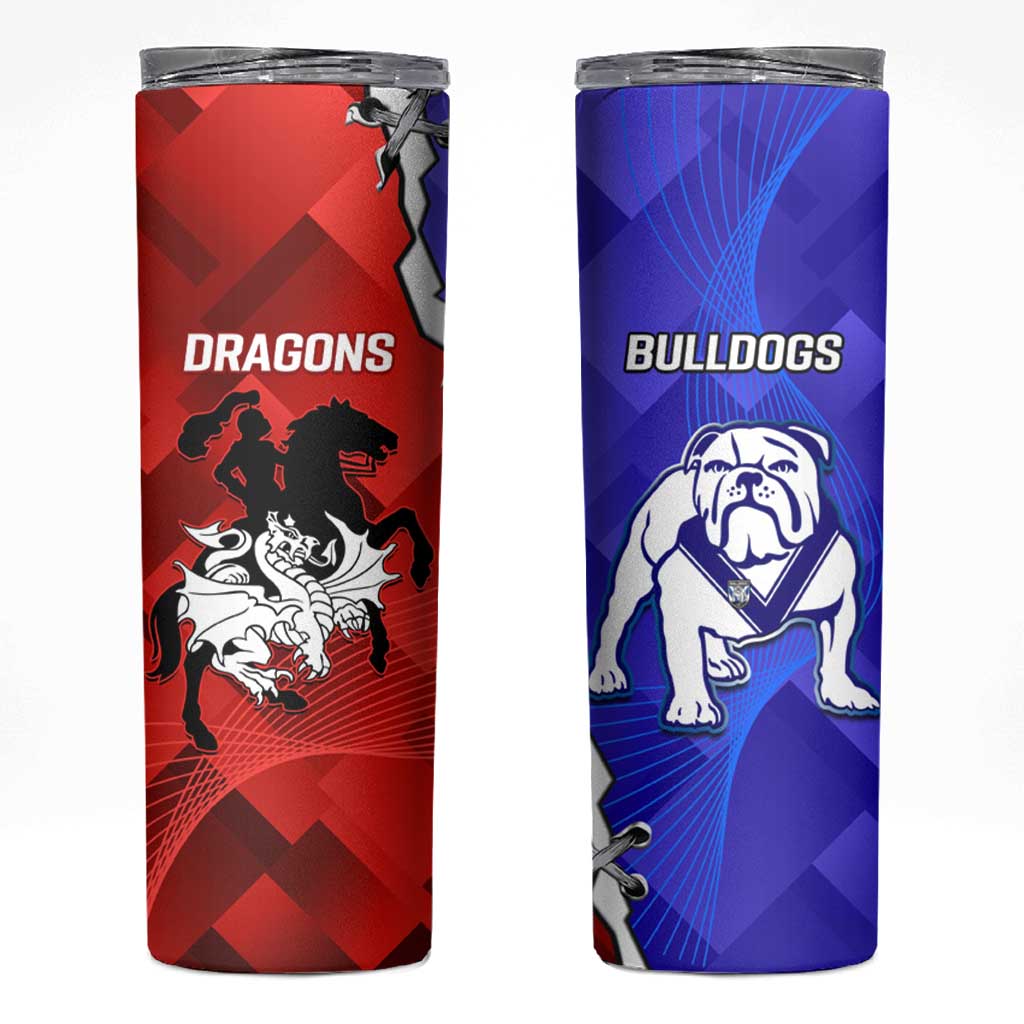 Bulldogs And Dragons Rugby 2025 Skinny Tumbler Dynamic Style
