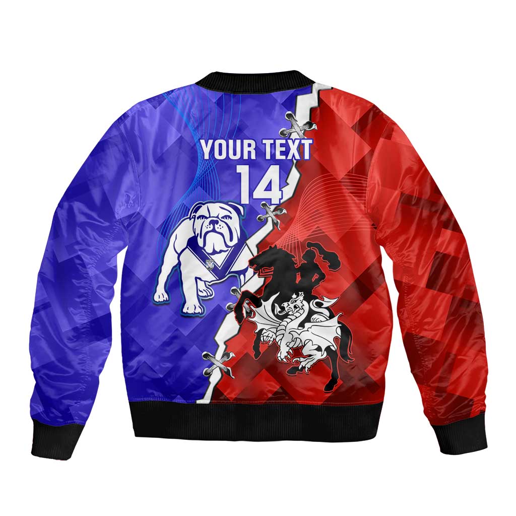 Custom Bulldogs And Dragons Rugby 2025 Sleeve Zip Bomber Jacket Dynamic Style
