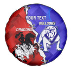 Custom Bulldogs And Dragons Rugby 2025 Spare Tire Cover Dynamic Style