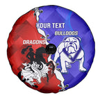 Custom Bulldogs And Dragons Rugby 2025 Spare Tire Cover Dynamic Style