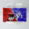 Custom Bulldogs And Dragons Rugby 2025 Tablecloth Dynamic Style