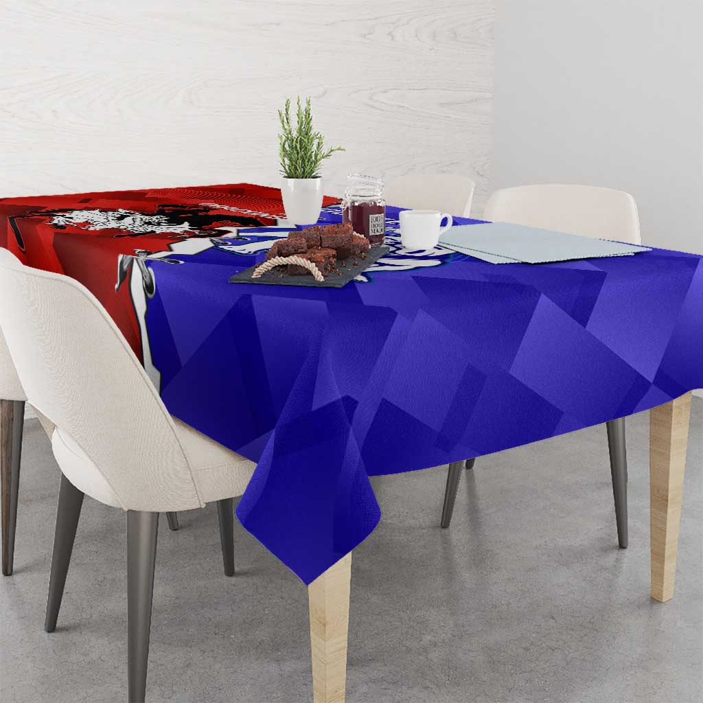Custom Bulldogs And Dragons Rugby 2025 Tablecloth Dynamic Style