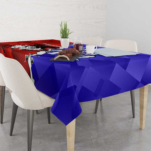 Custom Bulldogs And Dragons Rugby 2025 Tablecloth Dynamic Style