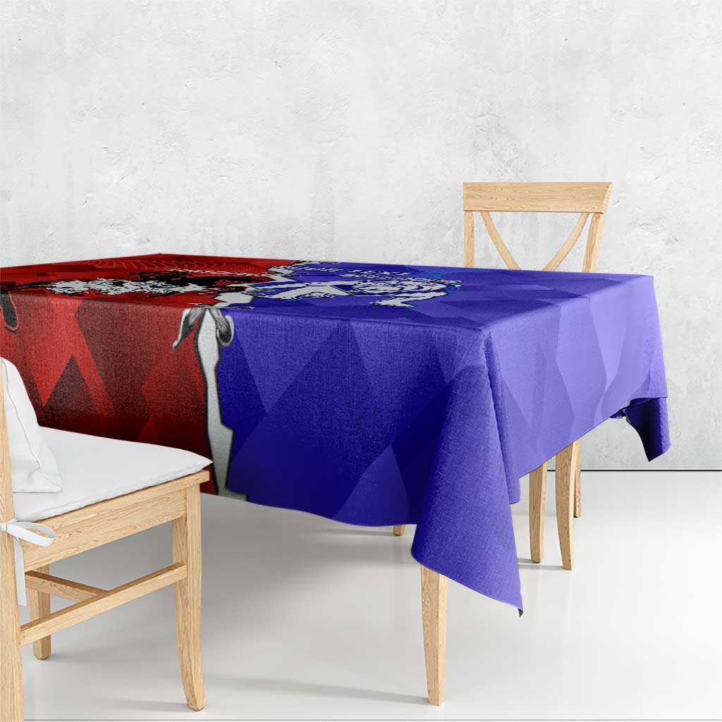 Custom Bulldogs And Dragons Rugby 2025 Tablecloth Dynamic Style