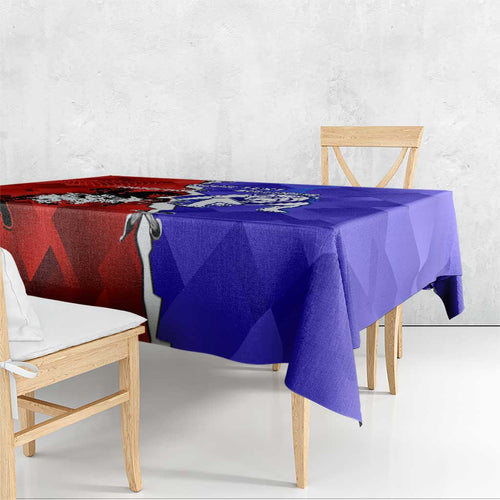 Custom Bulldogs And Dragons Rugby 2025 Tablecloth Dynamic Style