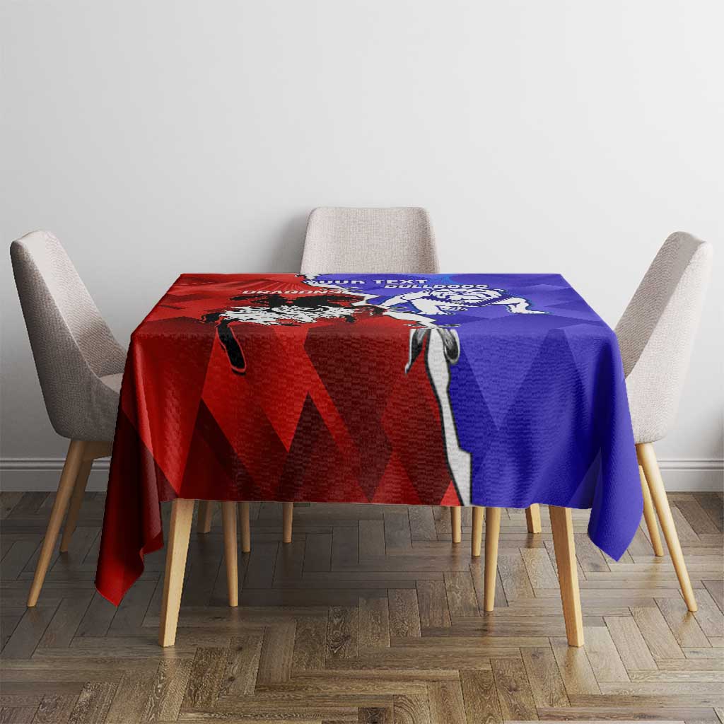 Custom Bulldogs And Dragons Rugby 2025 Tablecloth Dynamic Style