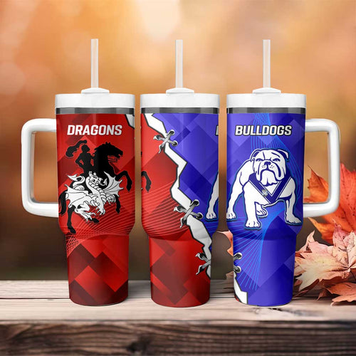 Bulldogs And Dragons Rugby 2025 Tumbler With Handle Dynamic Style