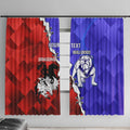Custom Bulldogs And Dragons Rugby 2025 Window Curtain Dynamic Style