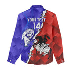 Custom Bulldogs And Dragons Rugby 2025 Women Casual Shirt Dynamic Style