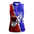 Custom Bulldogs And Dragons Rugby 2025 Women Sleeveless Polo Shirt Dynamic Style