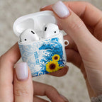 New Zealand Autism Awareness Month AirPods Case Takiwatanga Maori Lizard With Sunflower - Aussie Hoodie