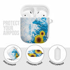New Zealand Autism Awareness Month AirPods Case Takiwatanga Maori Lizard With Sunflower - Aussie Hoodie