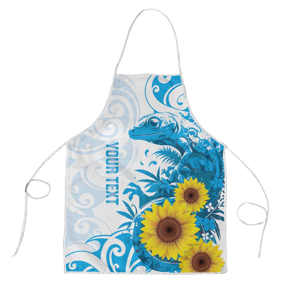 New Zealand Autism Awareness Month Apron Takiwatanga Maori Lizard With Sunflower - Aussie Hoodie