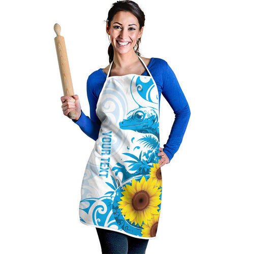 New Zealand Autism Awareness Month Apron Takiwatanga Maori Lizard With Sunflower - Aussie Hoodie