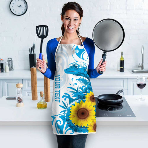 New Zealand Autism Awareness Month Apron Takiwatanga Maori Lizard With Sunflower - Aussie Hoodie