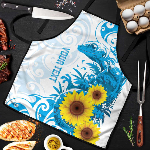 New Zealand Autism Awareness Month Apron Takiwatanga Maori Lizard With Sunflower - Aussie Hoodie