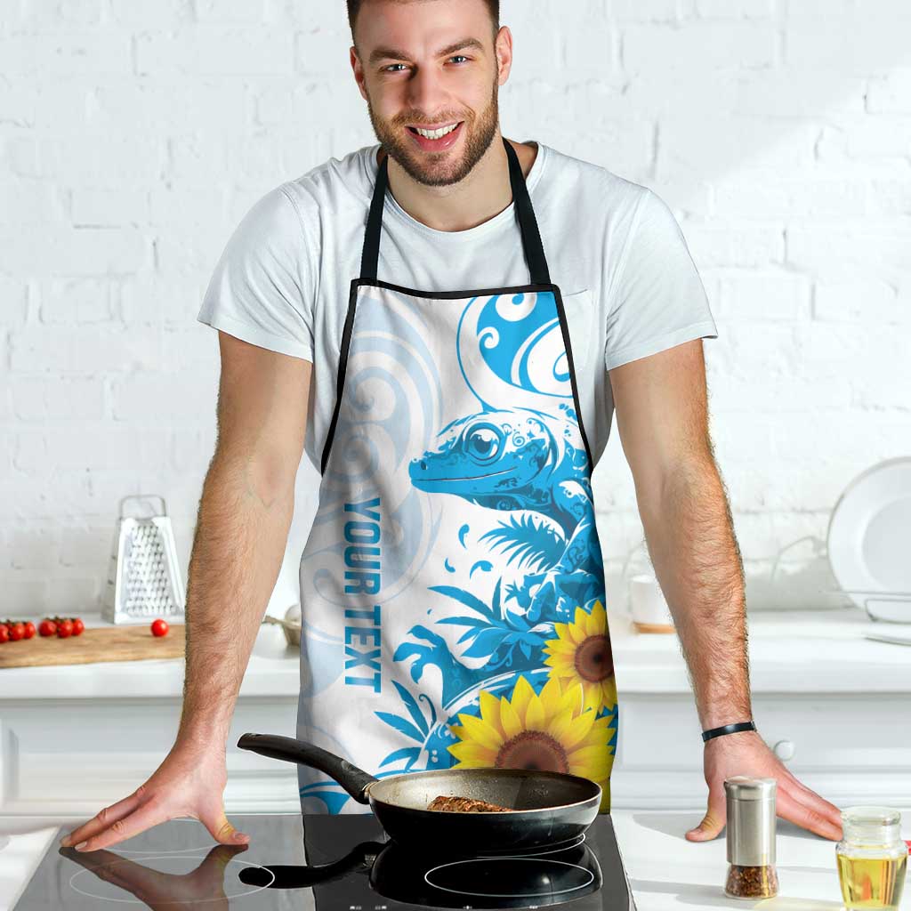 New Zealand Autism Awareness Month Apron Takiwatanga Maori Lizard With Sunflower - Aussie Hoodie