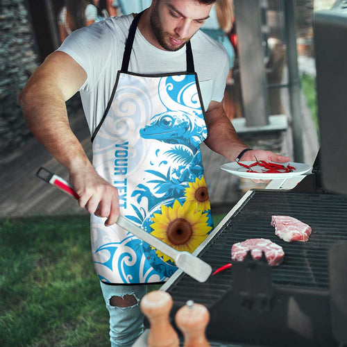New Zealand Autism Awareness Month Apron Takiwatanga Maori Lizard With Sunflower - Aussie Hoodie