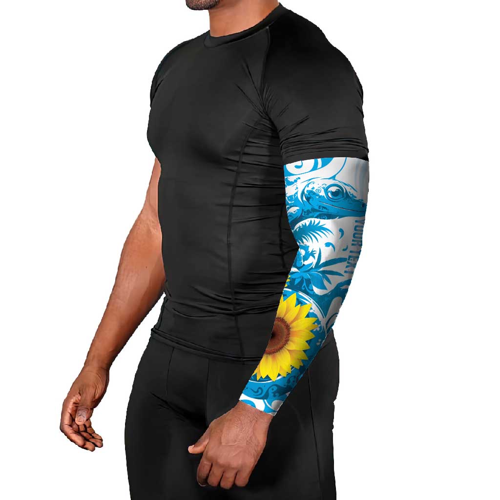 New Zealand Autism Awareness Month Arm Sleeves Takiwatanga Maori Lizard With Sunflower - Aussie Hoodie