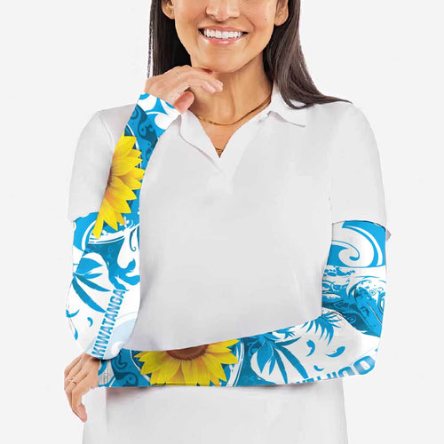 New Zealand Autism Awareness Month Arm Sleeves Takiwatanga Maori Lizard With Sunflower - Aussie Hoodie