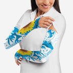 New Zealand Autism Awareness Month Arm Sleeves Takiwatanga Maori Lizard With Sunflower - Aussie Hoodie