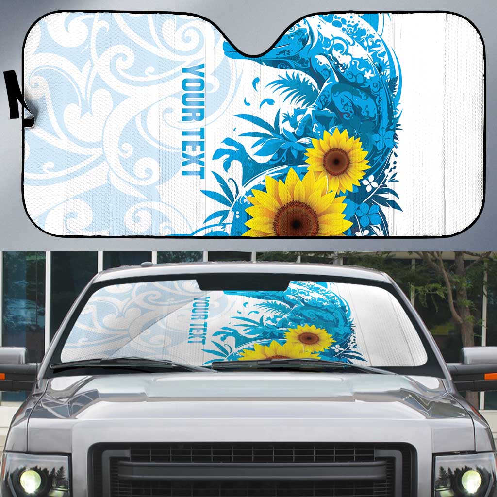 New Zealand Autism Awareness Month Auto Sun Shade Takiwatanga Maori Lizard With Sunflower - Aussie Hoodie