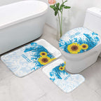 New Zealand Autism Awareness Month Bathroom Set Takiwatanga Maori Lizard With Sunflower - Aussie Hoodie