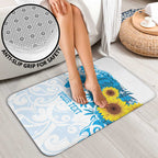 New Zealand Autism Awareness Month Bathroom Set Takiwatanga Maori Lizard With Sunflower - Aussie Hoodie