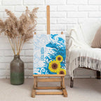 New Zealand Autism Awareness Month Canvas Wall Art Takiwatanga Maori Lizard With Sunflower
