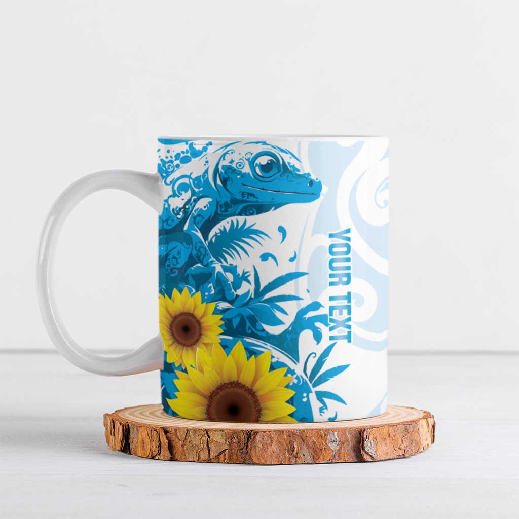 New Zealand Autism Awareness Month Ceramic Mug Takiwatanga Maori Lizard With Sunflower - Aussie Hoodie