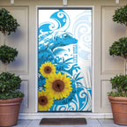 New Zealand Autism Awareness Month Door Cover Takiwatanga Maori Lizard With Sunflower - Aussie Hoodie