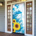New Zealand Autism Awareness Month Door Cover Takiwatanga Maori Lizard With Sunflower - Aussie Hoodie
