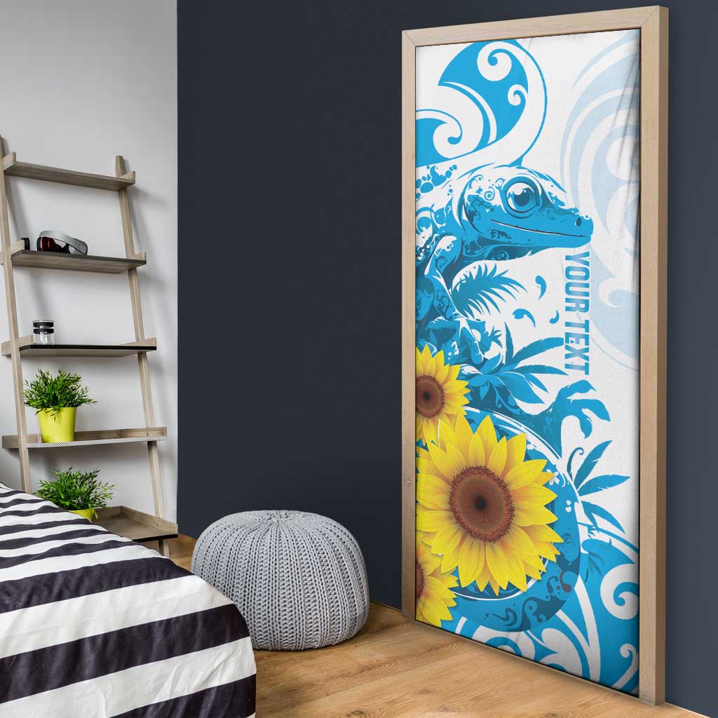 New Zealand Autism Awareness Month Door Cover Takiwatanga Maori Lizard With Sunflower - Aussie Hoodie