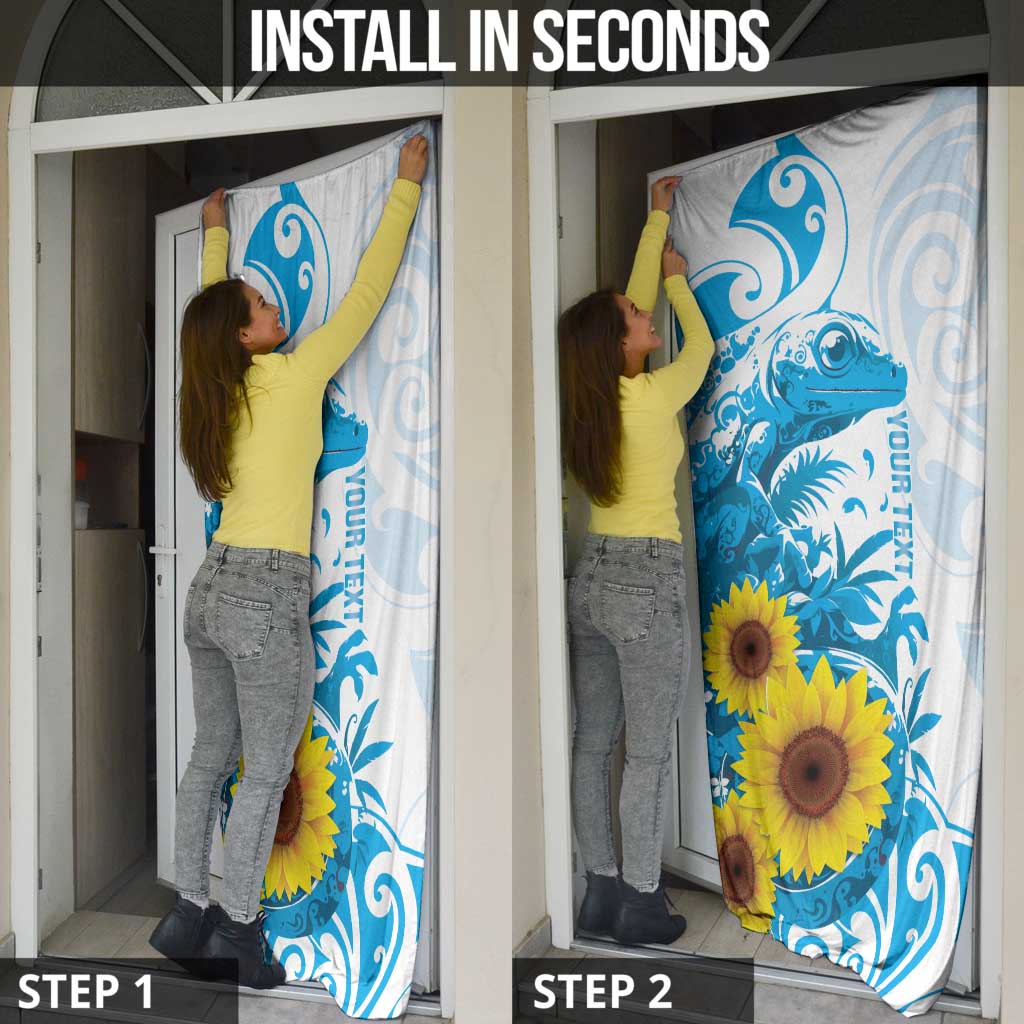 New Zealand Autism Awareness Month Door Cover Takiwatanga Maori Lizard With Sunflower - Aussie Hoodie