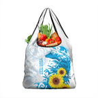 New Zealand Autism Awareness Month Grocery Bag Takiwatanga Maori Lizard With Sunflower