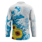 New Zealand Autism Awareness Month Hockey Jersey Takiwatanga Maori Lizard With Sunflower - Aussie Hoodie